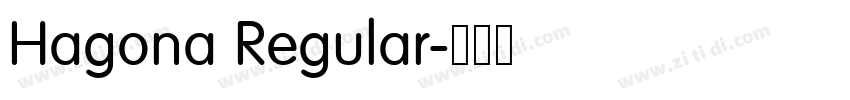 Hagona Regular字体转换